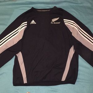 Men’s Adidas All Blacks Rugby Crewneck Pullover